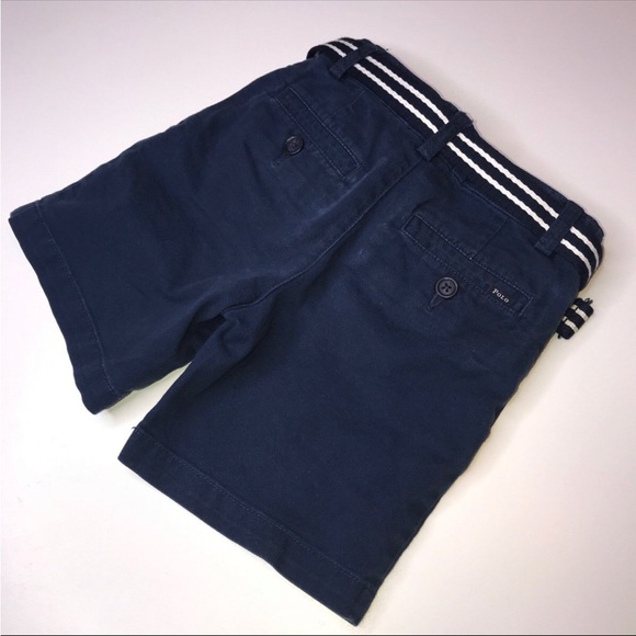 Polo Ralph Lauren Navy Shorts 4T with belt - Picture 2 of 6